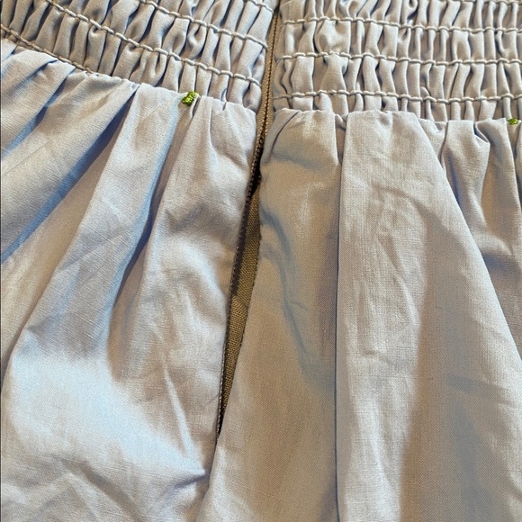 ENGLISH FACTORY Floral Embroidered Puff Slv Babydoll Powder Blue Multi XS *flaw - Picture 13 of 16